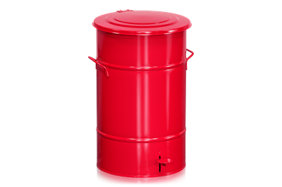 Abfallbehälter 70 l mit Fußpedal Rot