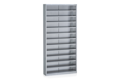 Bin Cabinet including 12 Shelves 950x260x1980 mm