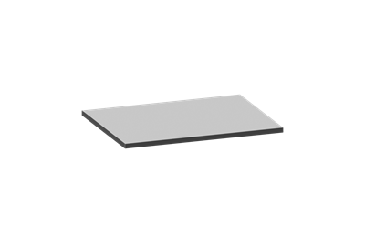 Tischplatte Laminat 800x600x24 mm, Vorderkante dunkelgrau