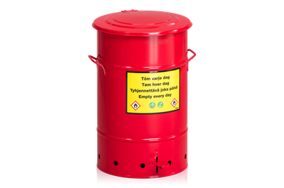 Refuse Bin Safety 70 l including Pedal Red