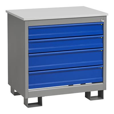 Drawer Unit H 4 Drawers Grey/Blue 1020x700x1000 mm