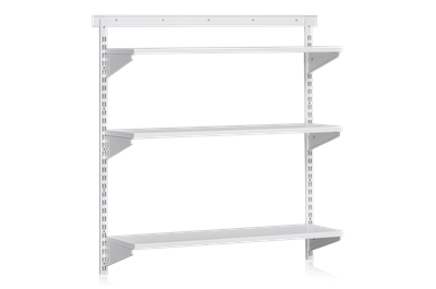 Wall Shelf 3 Shelves Base Section White