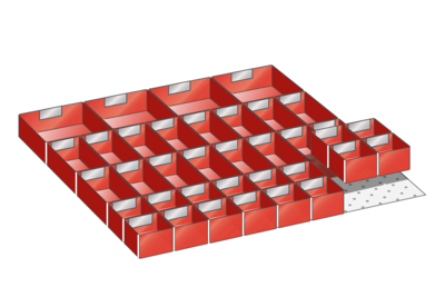 Lådinredning plast kit 15, 36x36, H=50mm