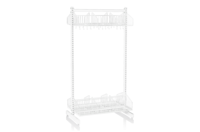 Schuh- und Hutablage Boden Grundteil 900 mm weiß