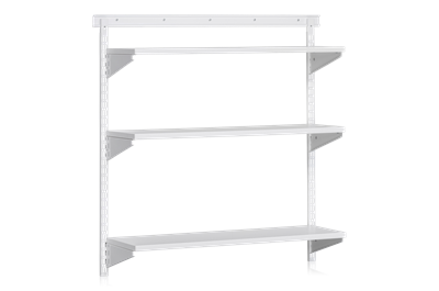 Wall Shelf 3 Shelves Additional Section White