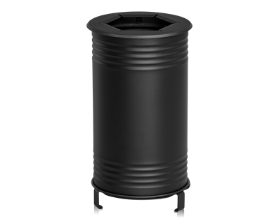 Waste Bin Tin, Combustible, Black