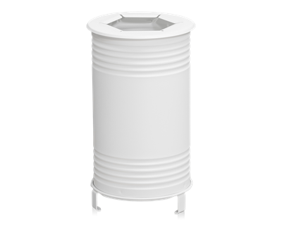 Waste Bin Tin, Combustible, White