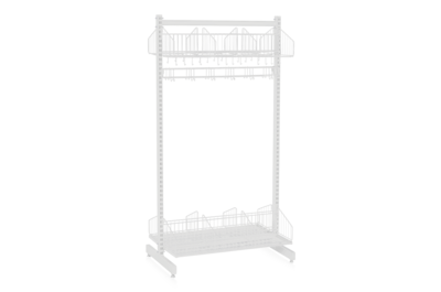 Schuh- und Hutablage inkl. Hakenleiste Boden Grundteil, weiß