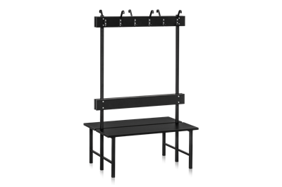 Sittbänk Dubbelsektion 1000 mm Svart