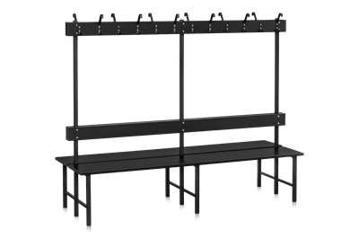 Bank Doppelteil 2000 mm Schwarz