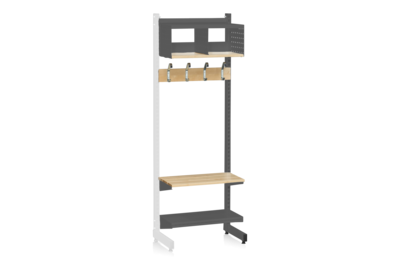 L-Ständer Zusatzteil 600 mm komplett 4 grau