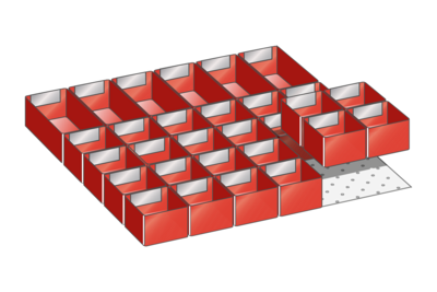 Lådinredning plast kit 33, 27x27, H=50mm