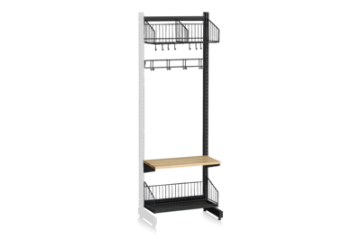 L-Stativ Tilläggssektion 600 mm Komplett 3 Svart