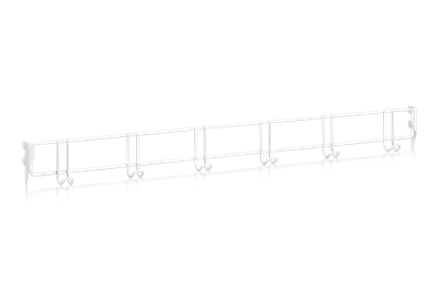 Kleiderhakenleiste 900 mm 6 Haken weiß