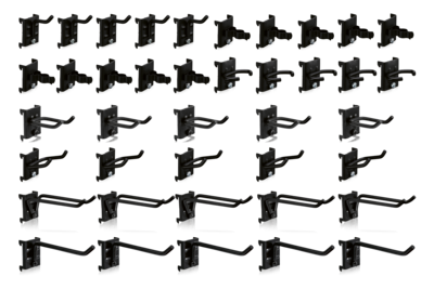 Hakenset 40er-Pack schwarz