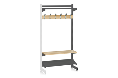 L-Ständer Zusatzteil 900 mm Komplett 6 grau