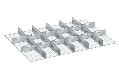 Lådinredning metall 143, 54x36, H=50mm