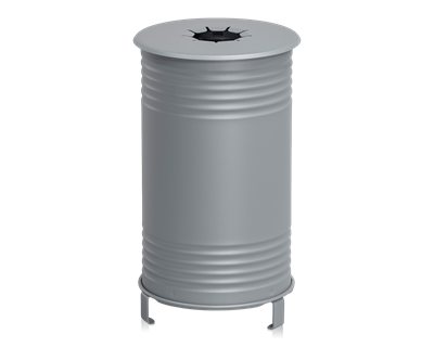 Waste Bin Tin, Can Deposit, Grey