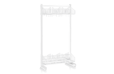 Schuh- und Hutablage Boden Zusatzteil 900 mm weiß
