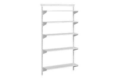 Wall Shelf 5 Shelves Base Section White