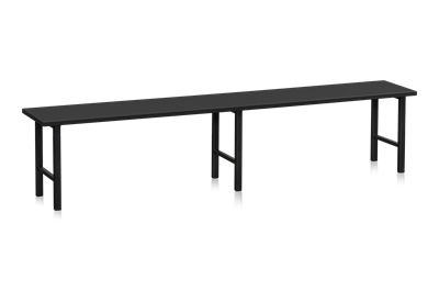 Sittbänk 2000 mm Svart